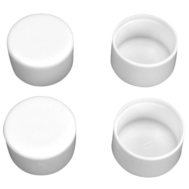 Harrier Hardware 12-Pack Plastic Chair Leg Tip Cup Cap, White, 1-Inch Diameter Replacement - Image 3